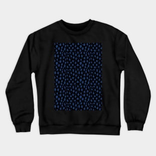 Black and Blue Spot Dalmatian Pattern Crewneck Sweatshirt